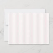 Pink Bow Floral Nursery Note Card Aankondiging (Achterkant)