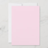 Pink Bow Floral Scalloped Frame Baby Shower  Kaart (Achterkant)