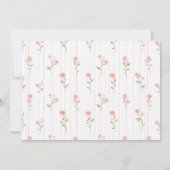 Pink Bow & Floral Some Bunny is One 1st Birthday Bedankkaart (Achterkant)