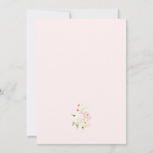 Pink Bow Floral Vrijgezellenfeest Kaart (Achterkant)