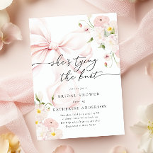 Pink Bow Floral Vrijgezellenfeest