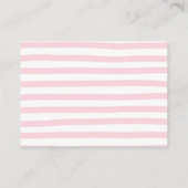 Pink Bow Floral waterverf baby shower Informatiekaartje (Achterkant)