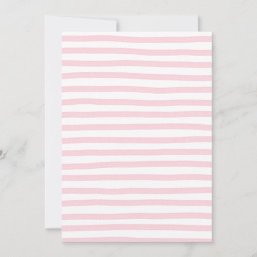 Pink Bow Floral waterverf baby shower uitnodiging (Achterkant)