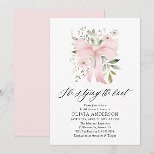 Pink Bow Floral Ze is het knopen van de knoop Vrij Kaart