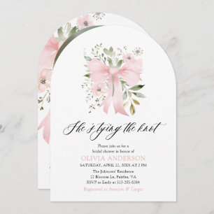 Pink Bow Floral Ze is het knopen van de knoop Vrij Kaart