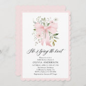 Pink Bow Floral Ze is het knopen van de knoop Vrij Kaart (Voorkant / Achterkant)