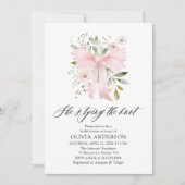 Pink Bow Floral Ze is het knopen van de knoop Vrij Kaart (Voorkant)