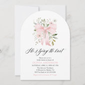 Pink Bow Floral Ze is het knopen van de knoop Vrij Kaart (Voorkant)