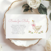 Pink Bow Gekke gans Boeken voor baby ticket Informatiekaartje
