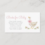 Pink Bow Gekke gans Boeken voor baby ticket Informatiekaartje (Voorkant)