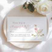 Pink Bow Gekke gans Hoe groot is de buik Informatiekaartje