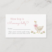 Pink Bow Gekke gans Hoe groot is de buik Informatiekaartje (Voorkant)