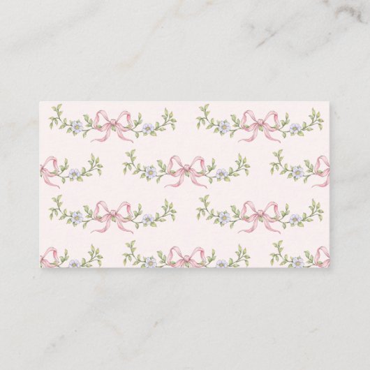 Pink Bow Gekke gans Luier verloot ticket Informatiekaartje (Achterkant)