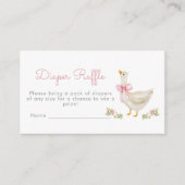 Pink Bow Gekke gans Luier verloot ticket Informatiekaartje (Voorkant)