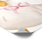 Pink Bow Gekke Goose Coquette Verjaardag Welkom Poster (Hoek)