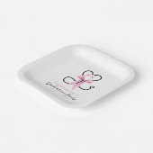 Pink Bow geregistreerd verpleegkundige Afstuderen Papieren Bordje (Gebogen)