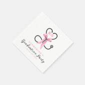 Pink Bow geregistreerd verpleegkundige Afstuderen Servet (Hoek)