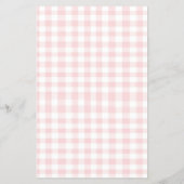 Pink Bow Gingham Baby shower Bingo Flyer (Achterkant)