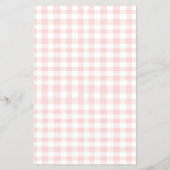Pink Bow Gingham Baby shower Bingo Flyer (Achterkant)