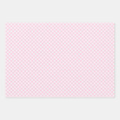 Pink Bow & Gingham Watercolor Wrapping Paper Set (Voorkant 2)