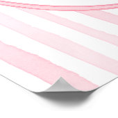 Pink Bow Girl 1st Birthday Welcome Poster (Hoek)