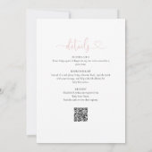 Pink Bow Girl Baby shower Alles in één Kaart (Achterkant)