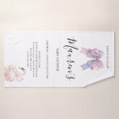 Pink Bow Girl Baby Shower  Badhanddoek (Badhanddoek)