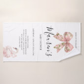 Pink Bow Girl Baby Shower  Badhanddoek (Badhanddoek)