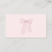 Pink Bow Girl Baby shower Boeken voor baby Informatiekaartje (Achterkant)