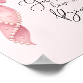  Pink Bow Girl Baby Shower Books for Baby Poster (Hoek)