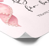 Pink Bow Girl Baby Shower Books for Baby Poster (Hoek)