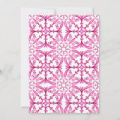 Pink Bow Girl Baby Shower Kaart (Achterkant)