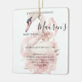 Pink Bow Girl Baby Shower  Keramisch Ornament (Links)