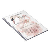 Pink Bow Girl Baby Shower Notitieboek (Rechterzijde)