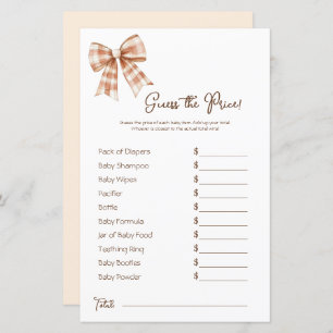 Pink Bow Girl Baby shower Prijs Guess