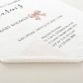 Pink Bow Girl Baby Shower  Sherpa Deken (3/4)