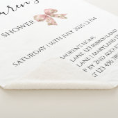 Pink Bow Girl Baby Shower  Sherpa Deken (3/4)