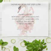 Pink Bow Girl Baby Shower  Theedoek (Gevouwen)