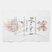 Pink Bow Girl Baby Shower  Theedoek (Horizontaal)