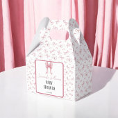 Pink Bow Girl Baby shower Waterverf Bedankdoosjes