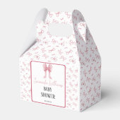 Pink Bow Girl Baby shower Waterverf Bedankdoosjes (Voorkant Zijde)