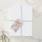 Pink Bow Girl First Birthday Party  Cadeaulabel (Met Touw)