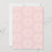 Pink Bow Girl Kids 1st Birthday  Bedankkaart (Achterkant)