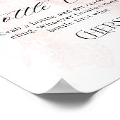 Pink Bow Girl Modern Baby Shower Bottle Chug Poster (Hoek)