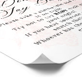 Pink Bow Girl Modern Baby Shower Game Poster (Hoek)