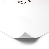 Pink Bow Girl Modern Baby Shower  Poster (Hoek)