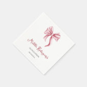 Pink Bow Girl Quinceanera Birthday Servet (Hoek)