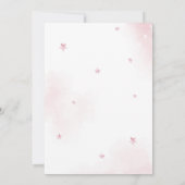 Pink Bow Girl Verjaardagsfeestje Bedankkaart (Achterkant)