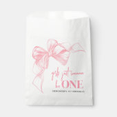Pink Bow Girls 1st Birthday Bedankzakje (Voorkant)