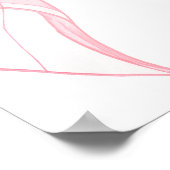 Pink Bow Girls 1st Birthday Welcome Sign Poster (Hoek)